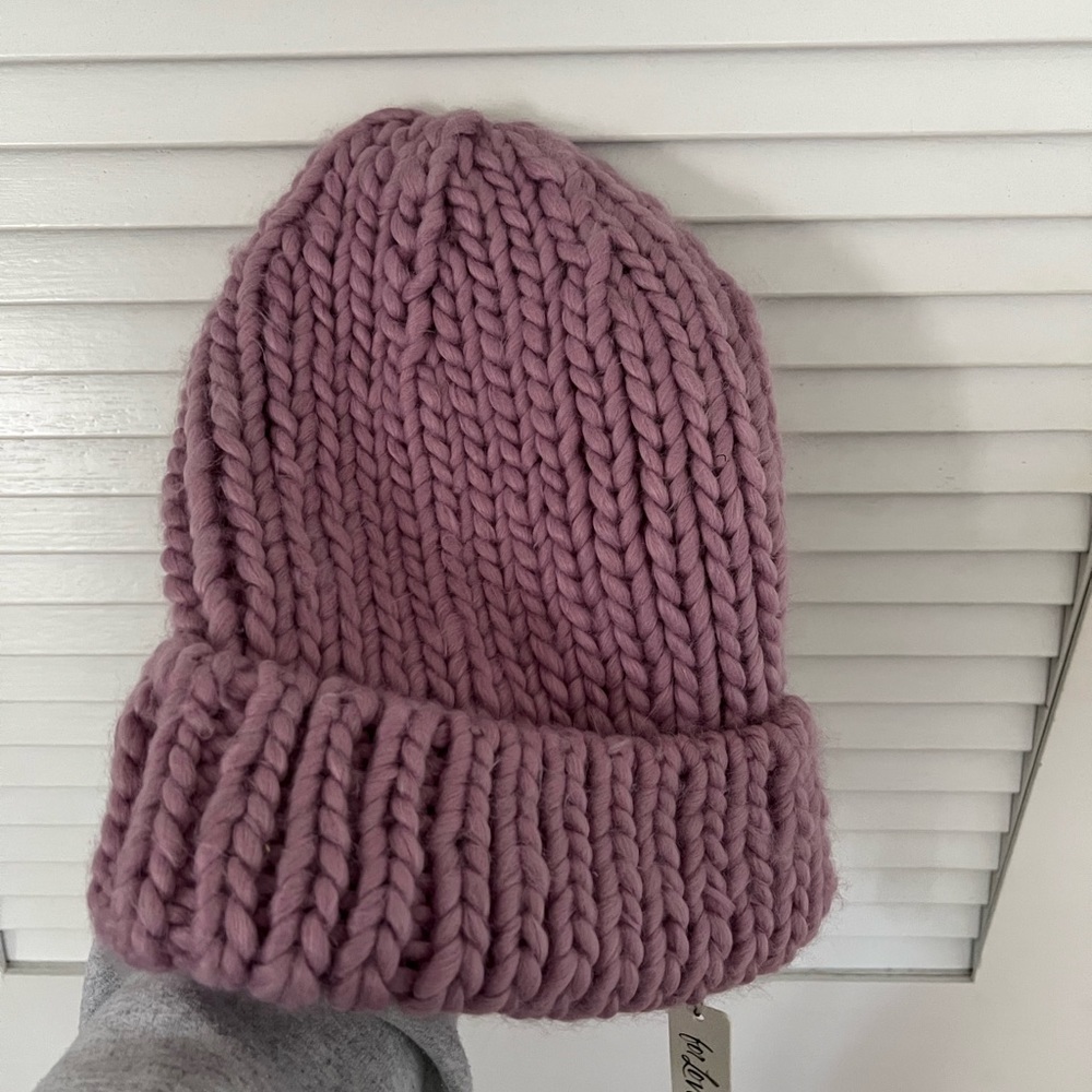 For Love and Lemons Purple Knitted Beanie